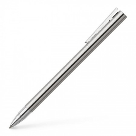 Neo Slim Shiny Rollerball Pen, Stainless Steel
